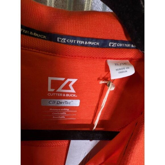 NWT Cutter & Buck Clemson Tigers Dry Tech Orange Polo Men's XL - Picture 3 of 5